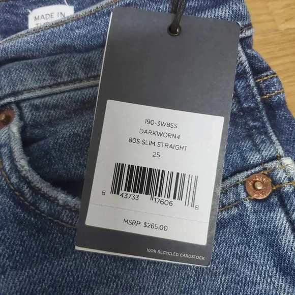 RE/DONE 80's slim straight Darkworn4 Size 25 - Picture 4 of 7